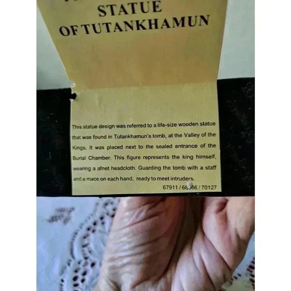 Egyptian Guardian Statue of King Tutankhamun Sculpture By VERONESE 2000 - Picture 5 of 6